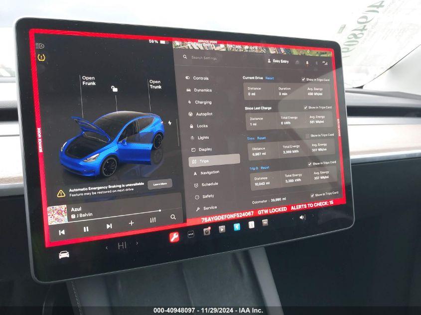 TESLA MODEL Y PERFORMANCE DUAL MOTOR ALL-WHEEL DRIVE 2022