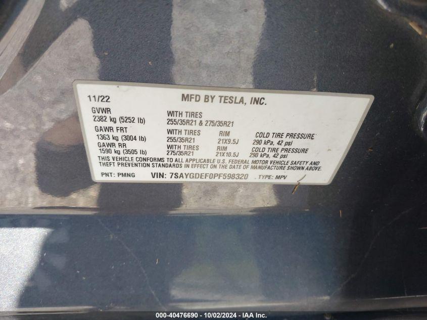 TESLA MODEL Y PERFORMANCE DUAL MOTOR ALL-WHEEL DRIVE 2023