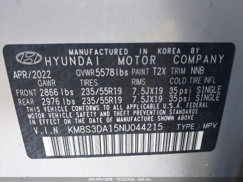 HYUNDAI SANTA FE HYBRID SEL PREMIUM 2022