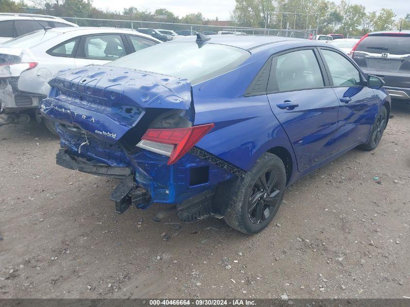 HYUNDAI ELANTRA HYBRID BLUE 2022