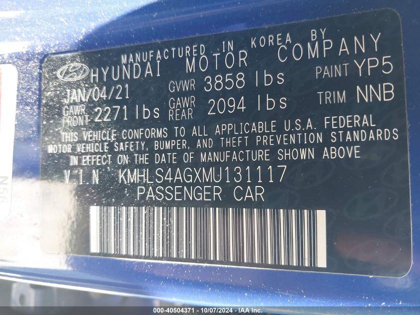 HYUNDAI ELANTRA SEL 2021