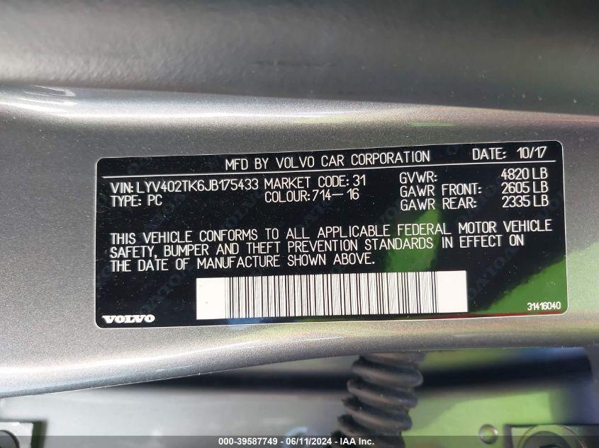 VOLVO S60 INSCRIPTION INSCRIPTION/PREMIER 2018