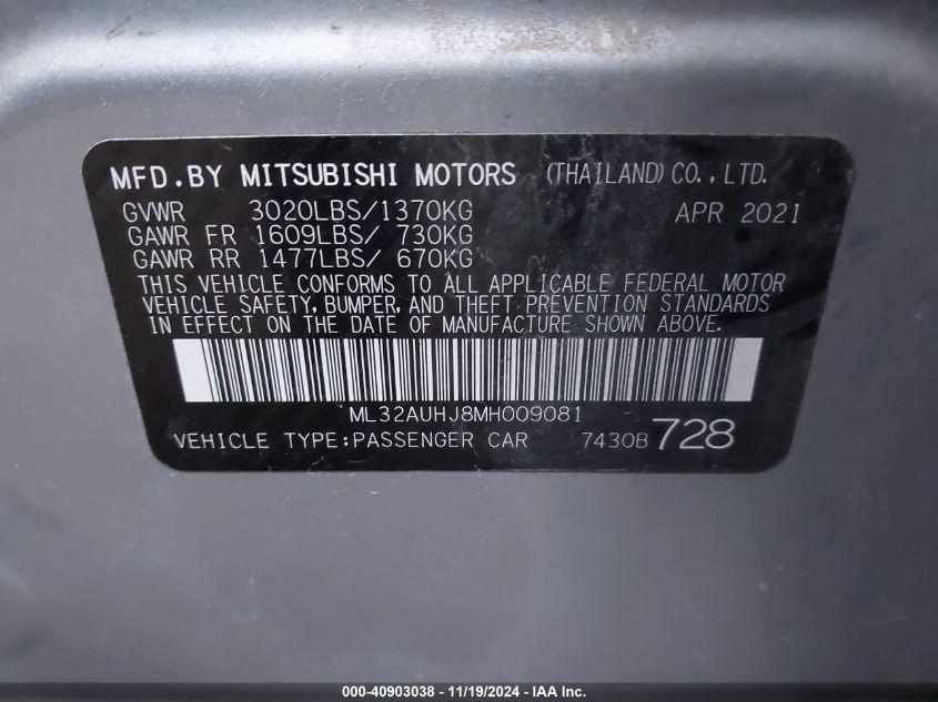 MITSUBISHI MIRAGE CARBONITE EDITION/ES/LE 2021