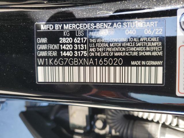 MERCEDES-BENZ S-CLASS S 580 4MAT 2022