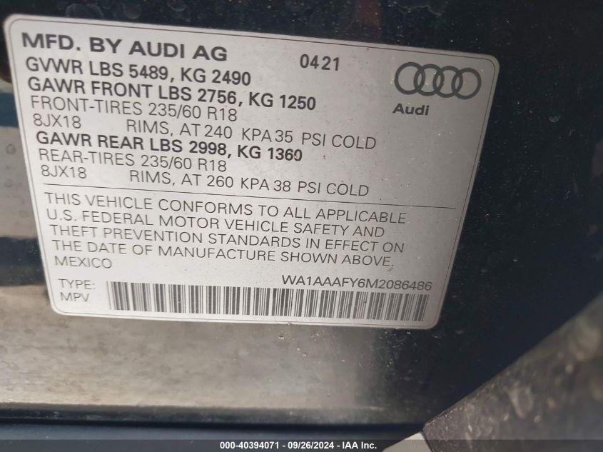 AUDI Q5 PREMIUM 45 TFSI QUATTRO S TRONIC 2021