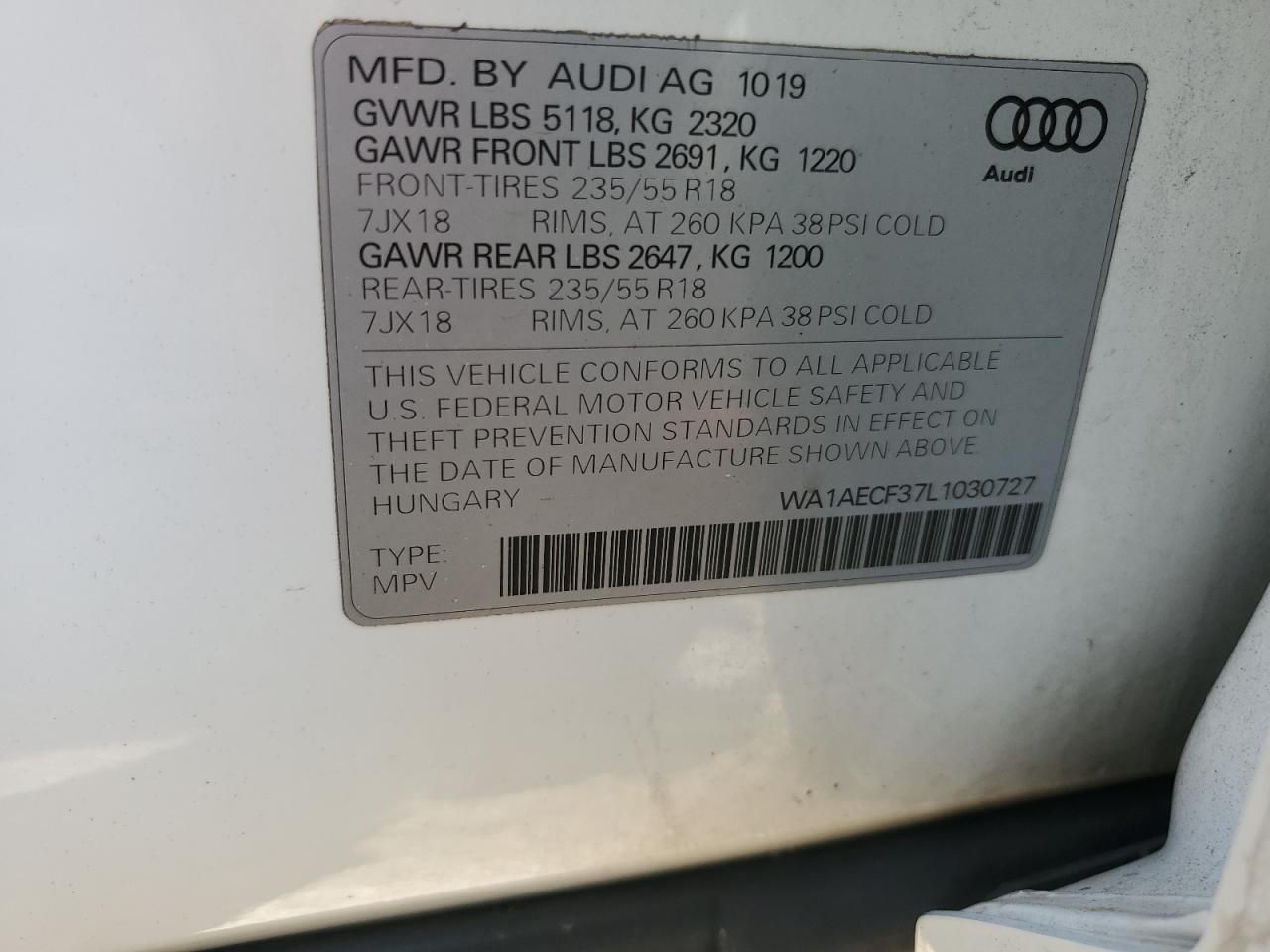 AUDI Q3 PREMIUM PREMIUM 2020