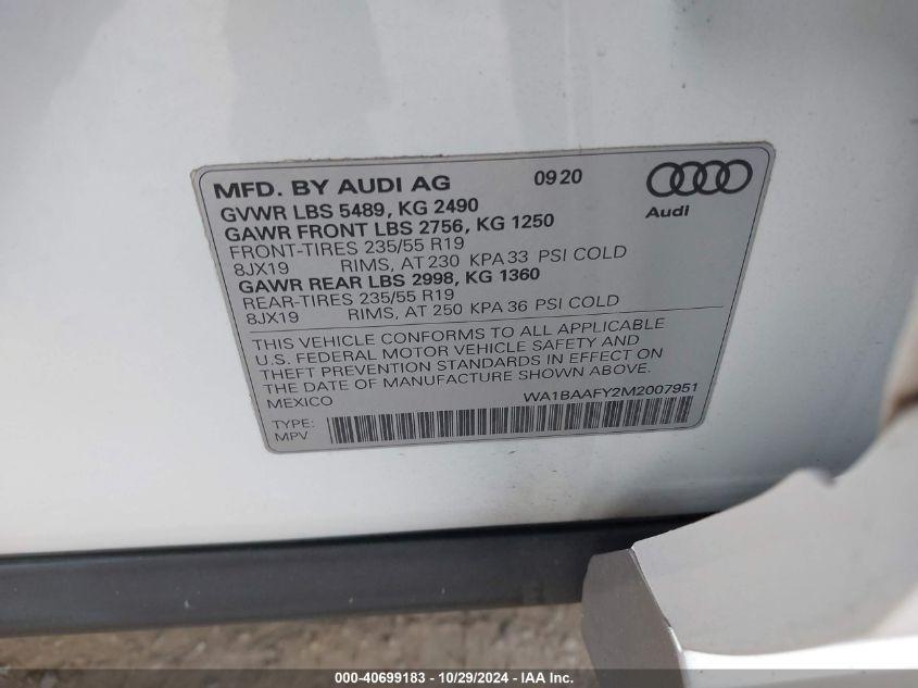 AUDI Q5 PREMIUM PLUS 45 TFSI QUATTRO S TRONIC 2021