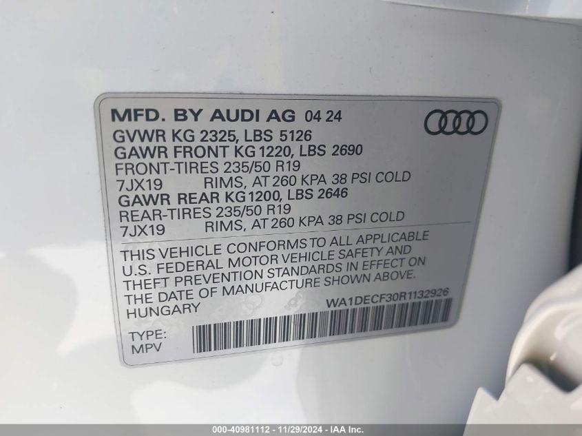 AUDI Q3 PREMIUM 45 TFSI S LINE QUATTRO TIPTRONIC 2024