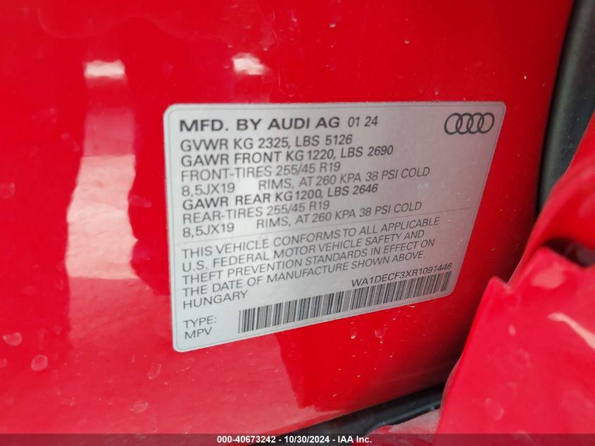 AUDI Q3 PREMIUM 45 TFSI S LINE QUATTRO TIPTRONIC 2024