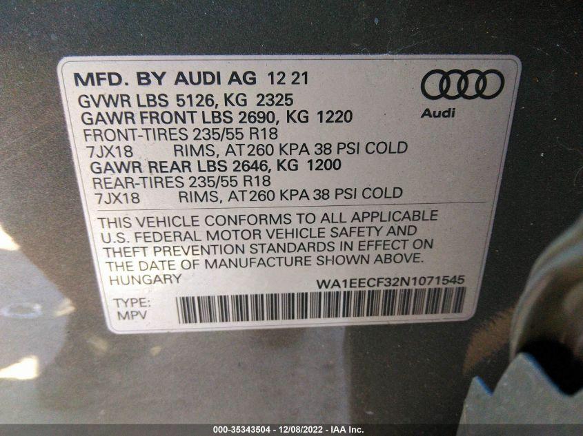 AUDI Q3 PREMIUM PLUS S LINE 45 2022