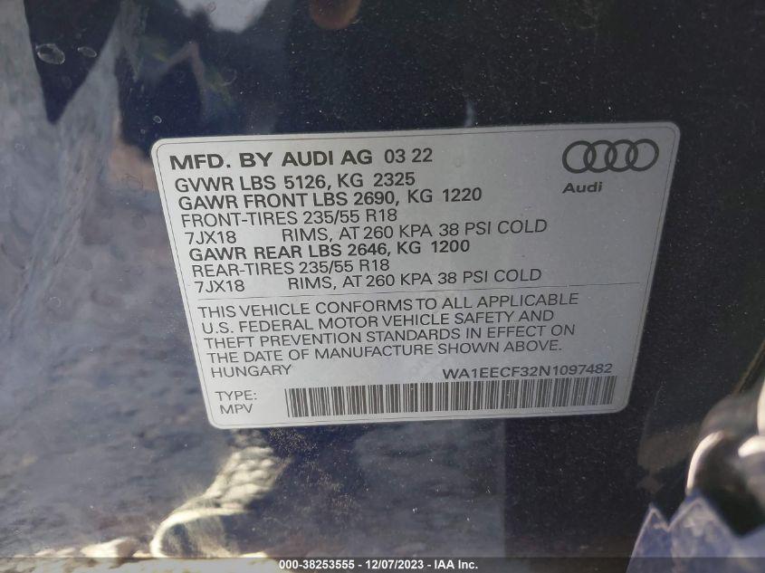 AUDI Q3 PREMIUM PLUS 45 TFSI S 2022