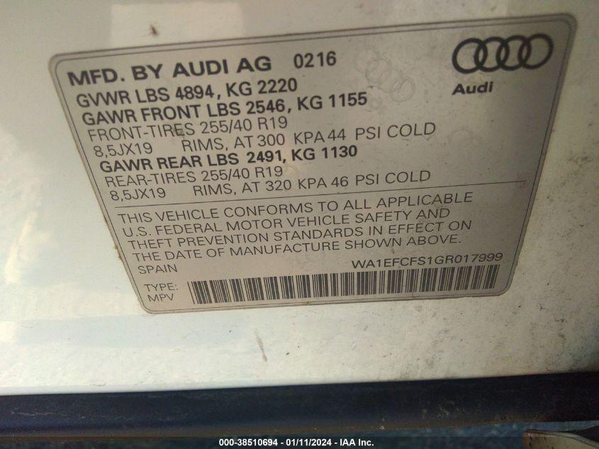 AUDI Q3 2.0T PREMIUM PLUS 2016