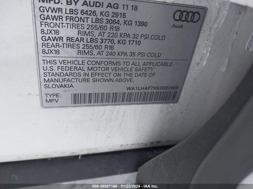 AUDI Q7 45 PREMIUM/45 SE PREMIUM 2019