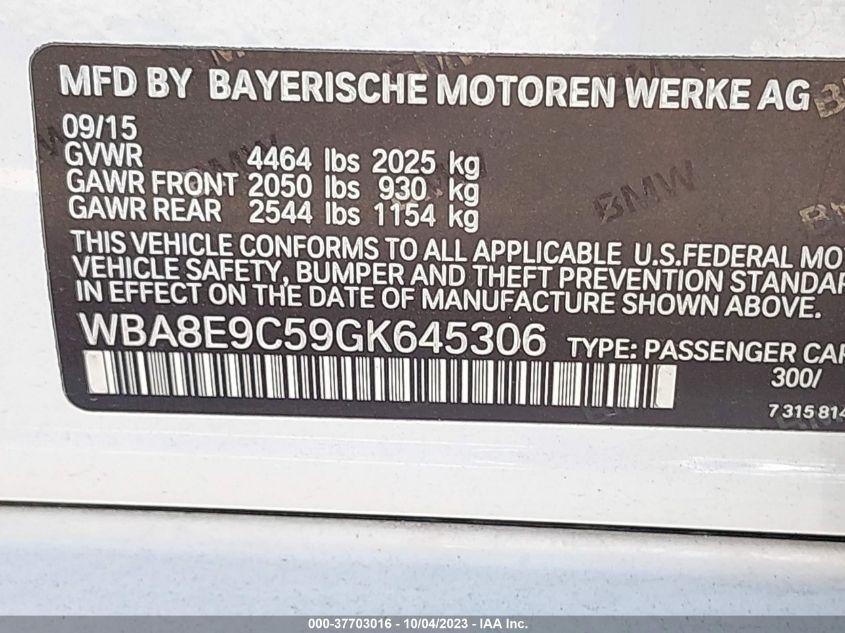 BMW 328 I SULEV 2016